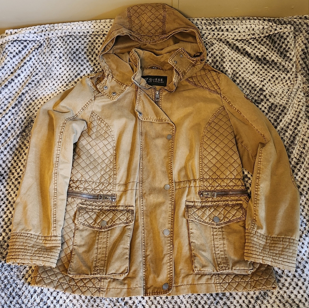 Guess Los Angeles Women's XXL Tan Utility Jacket